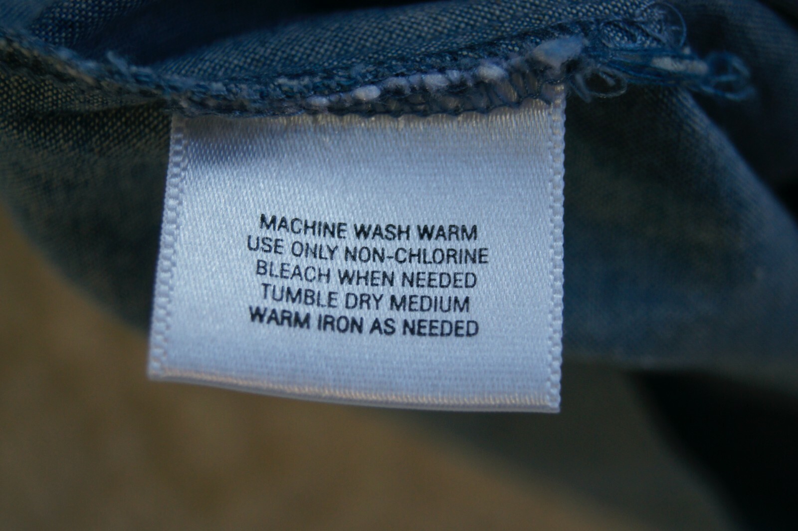 Basic Editions Chambray Light Blue Cotton Button … - image 10