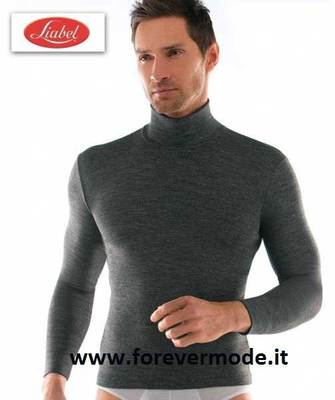Men's Sweater Liabel Turtleneck Smooth in Wool Blend Smooth Art 5136-153