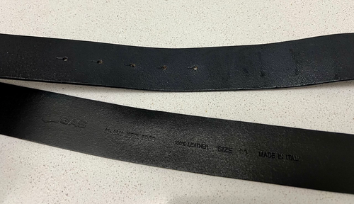 Cintura originale GAS in pelle, nuova, 110 cm - Foto 3 di 4