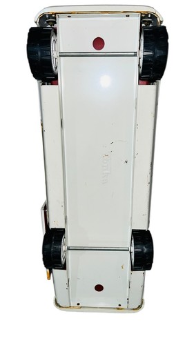 Vintage 70s Tonka Pressed Steel Metal Rescue Ambulance Sliding Door Works White - Picture 9 of 16