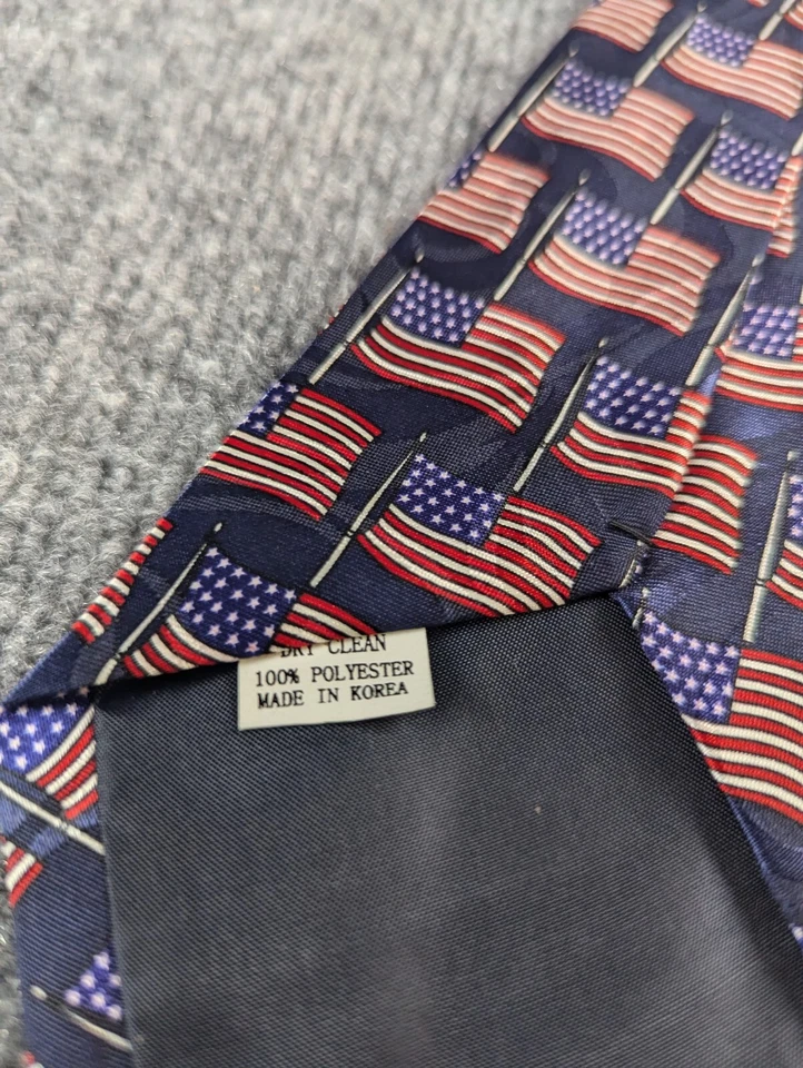 Corbata Steven Harris Para Hombres Bandera Americana Estrellas Rayas Patriótica Rojo Blanco Azul Foto 4 de 4
