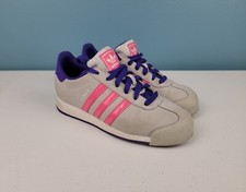 Adidas Samoa 2013 Women s 6 Purple Laces Pink Stripes Gray Upper RARE SHW 675001