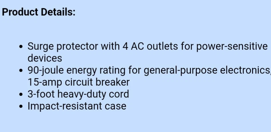 New! Belkin 3FT Cord 90 Joules 4-Outlet Surge Protector Power Strip 120v F5C044 - Image 4 of 4