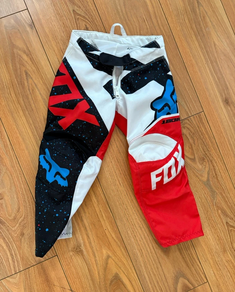 FOX RACING 180 motorcross Kids Jersey Sz KM & Pants Sz K4 Multicolor - Image 2 of 4