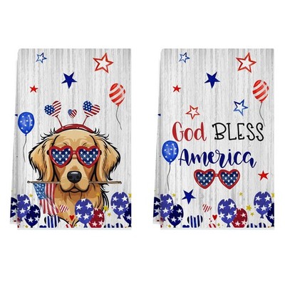 God Bless America Dog Balloons America Stars Patriotic 4th of July Memorial D...