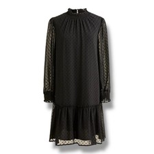 J.Crew Factory Smocked Drop-Waist Mini Dress Swiss Dot BC708 Women’s Size M