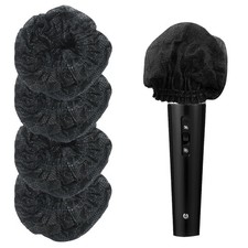 100 Pcs Disposable Microphone Hygiene Covers, Non-woven Handheld Mic Windscre...