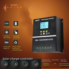 MPPT Solar Charge Controller 4000W 100A 12V/24V/36V/48V USB Battery PV Regulator