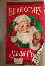 Christmas Wall Hanging Here Comes Santa