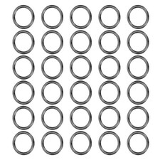 Metal O Rings 11/16" ID 0.1" Thick Light Black  30 Pcs Round Ring
