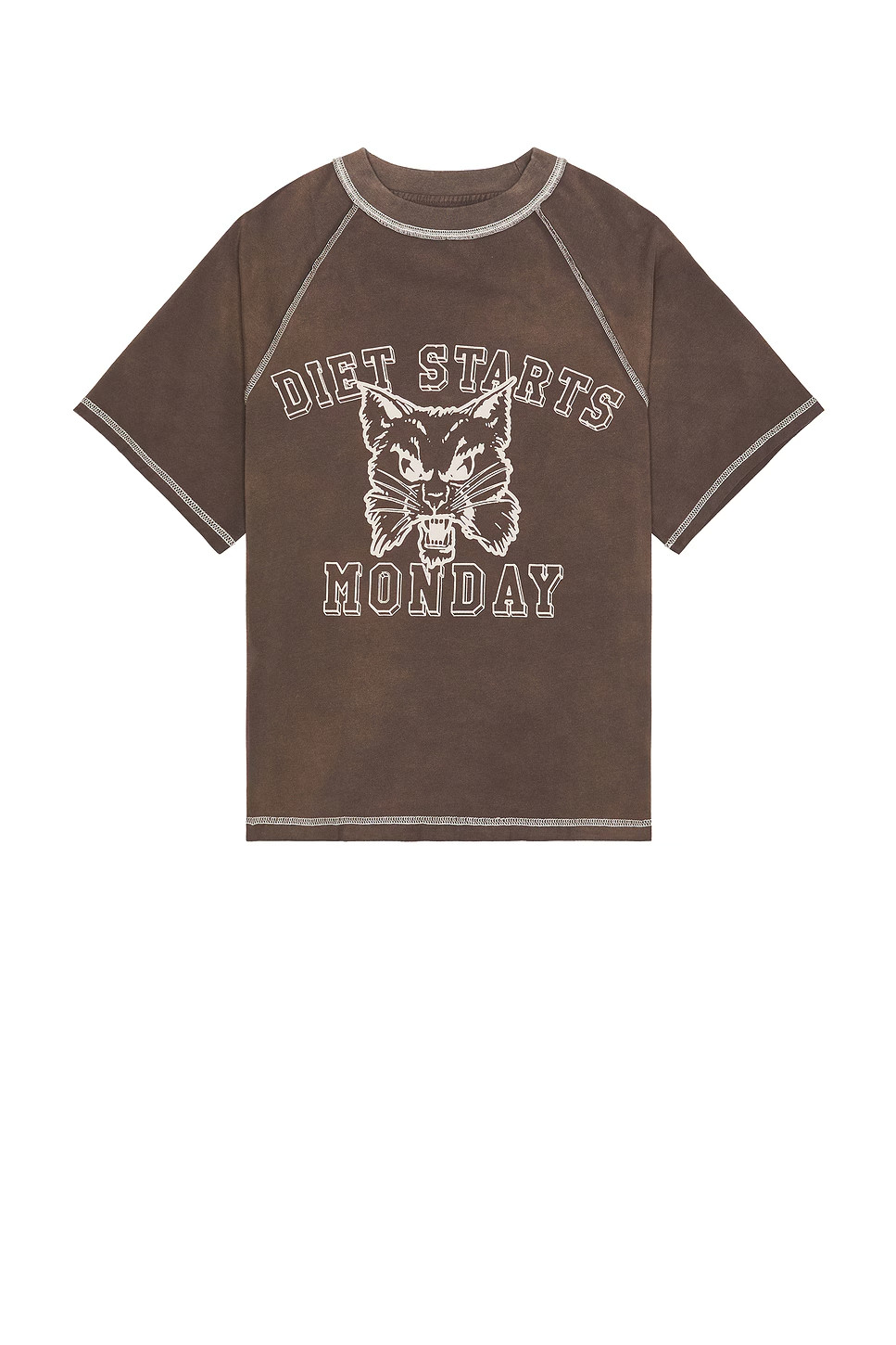 Диета начинается с понедельника DSM-HOL24-031 Серо-белая футболка-реглан Wildcat Размер M 16590₽