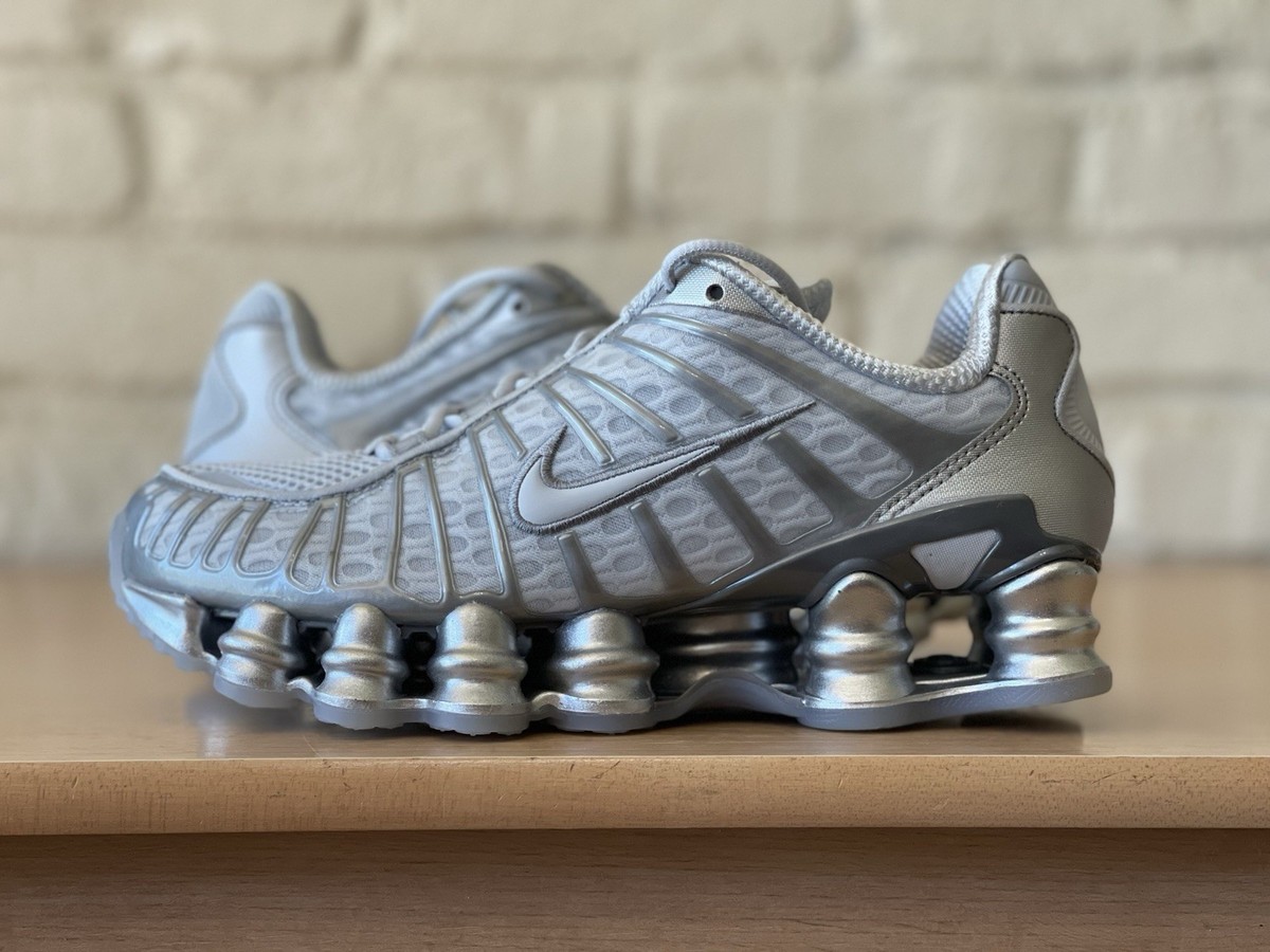 スニーカー Nike Shox TL Women's AR3566-003 Nike Shox TL 'Chrome' White Pure Platinum AR3566-003 Women 7