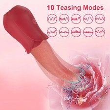 Tongue Powerful Massager Full Body Stimulation Licking Massage Wand Women-Men