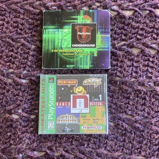 Sony PlayStation Underground Vol 3 Issue 2 & Namco Museum Vol 1 Arcade Game Lot
