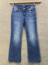 Wrangler Women Bootcut Jeans Mid Rise Medium Wash Denim Size 9x32 Western