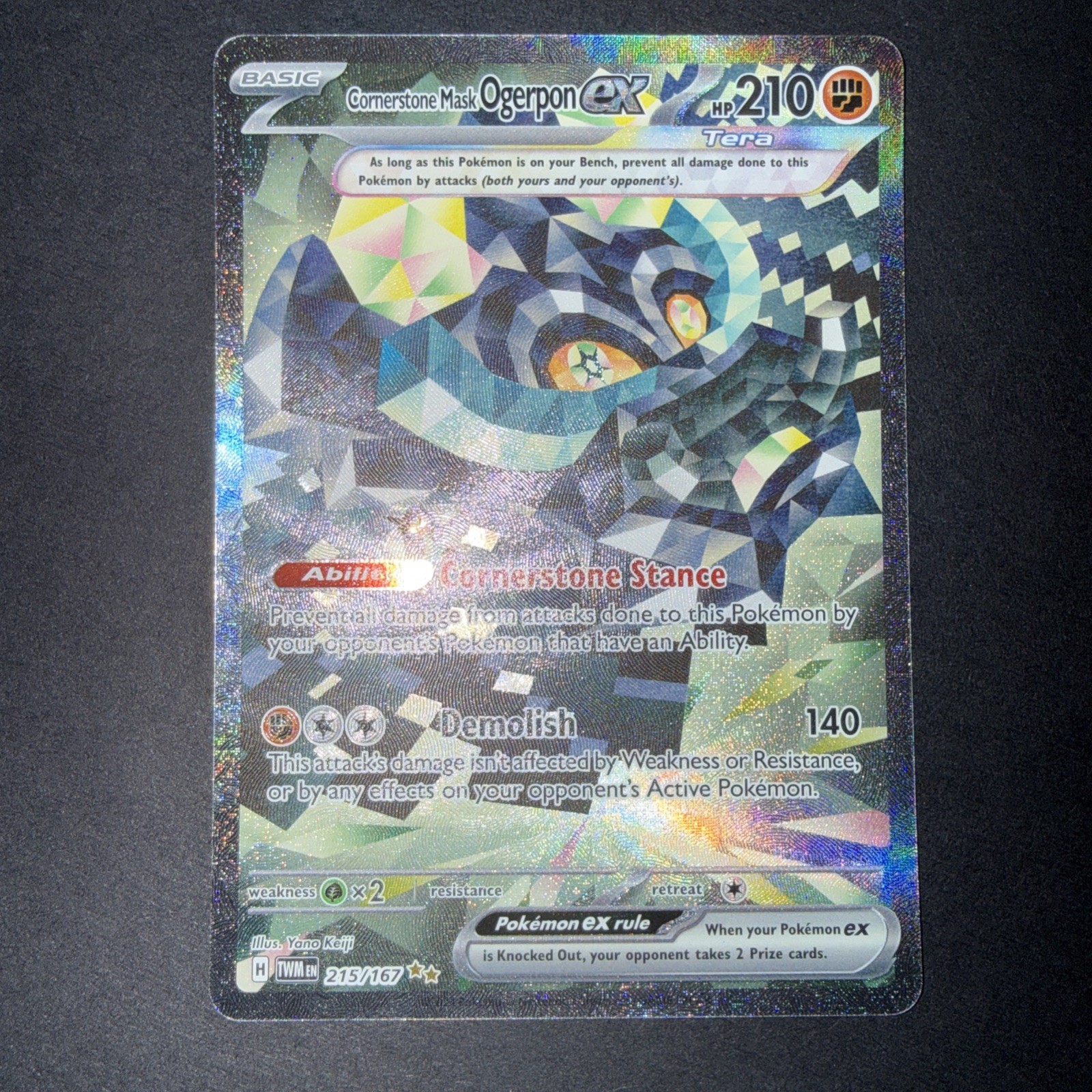 Cornerstone Mask Ogerpon ex 215/167 Sv06: Twilight Masquerade Holo