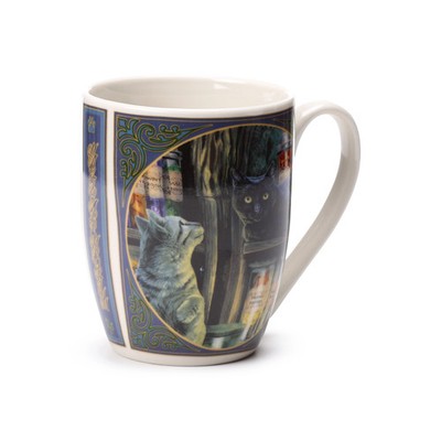 5056848200824 Kubek porcelanowy - Czarny Kot obserwator - Lisa Parker Puckator