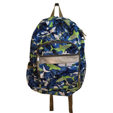 Shark Waves LL Bean Deluxe Backpack Shark Pat...