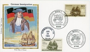 1981 German Immigration Joint FDC US # 2040 & West Germany # 1397
