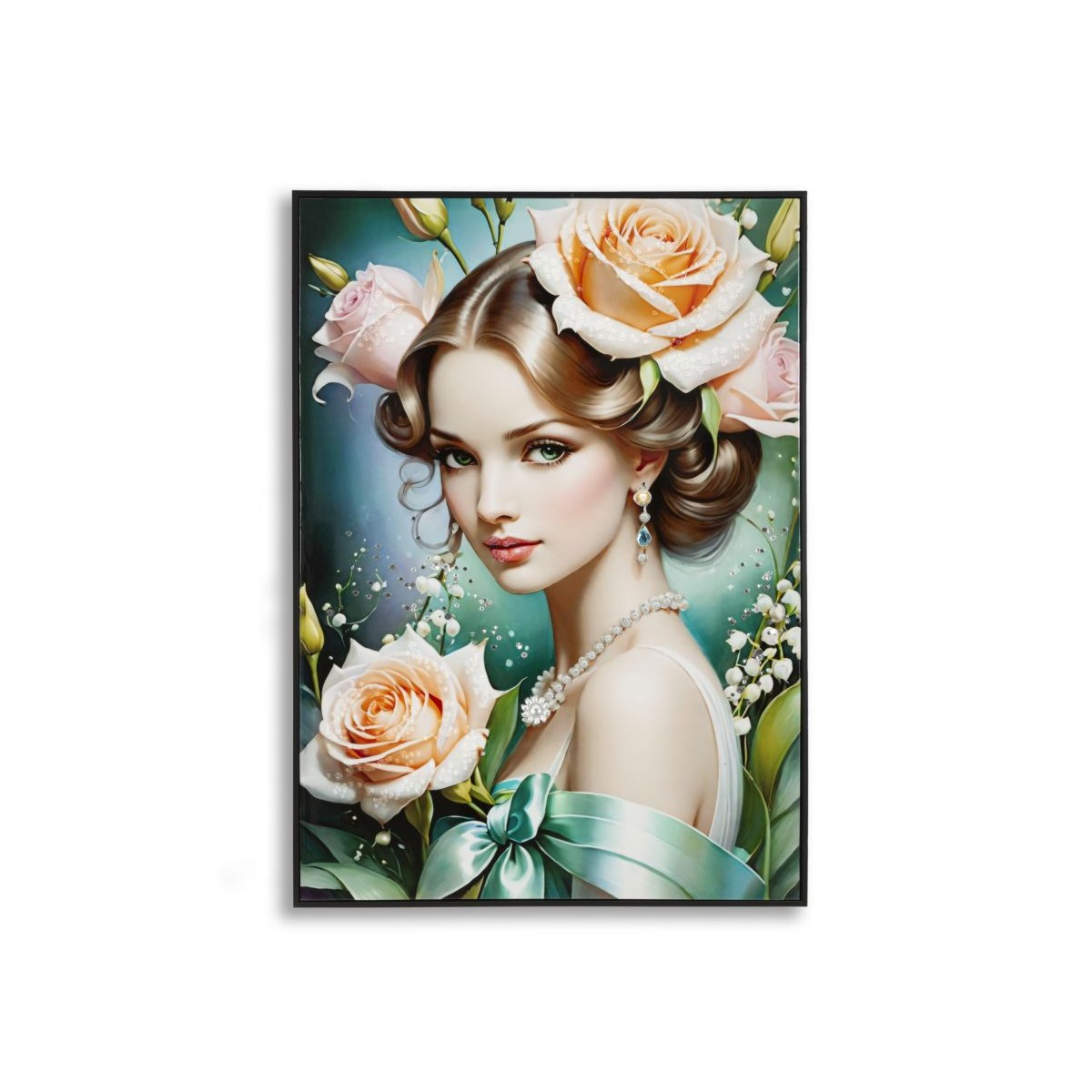 Tableau peinture Fantasy II grand format multicolore 72x102cm sur toile de qualité galerie