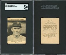 1924 Diaz Cigarettes #76 Jonathan Tom Zachary Washington Senators SGC 3