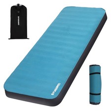 Camping Self-Inflating Sleeping Pad, Single Twin Size air Foam Mattress Cot w...