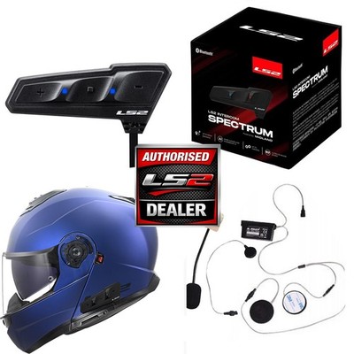 LS2 Midland Spectrum Bluetooth Gegensprechanlage für 4 Fahrer FF908 Strobe II schwarz
