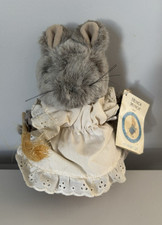 Vtg Eden Beatrix Potter Mouse Hunca Munca Plush Broom Tag Two Blind Mice 8" READ