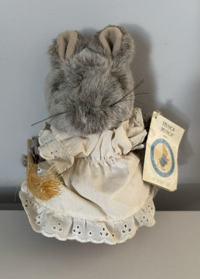 Vtg Eden Beatrix Potter Mouse Hunca Munca Plush Broom Tag Two Blind Mice 8'' READ