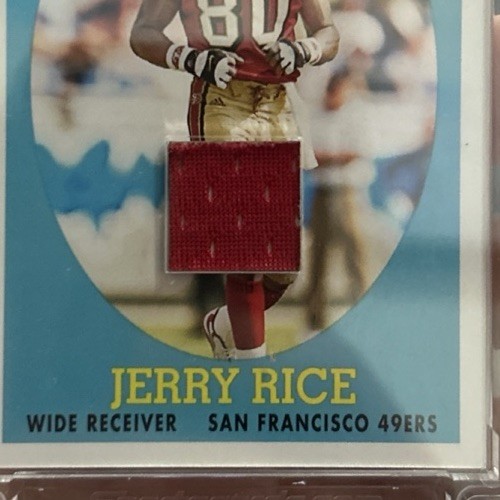 2026 Topps - Jerry Rice #JF-JR91 Jersey Fusion Game Used Patch Card view 3