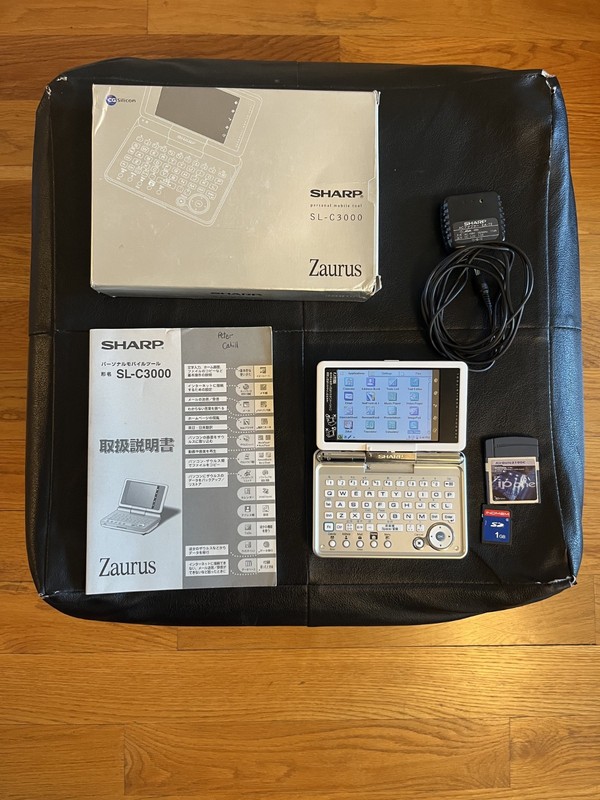 Sharp Zaurus SL-C3000 PDA Silver Japanese Vintage with WiFi and new battery