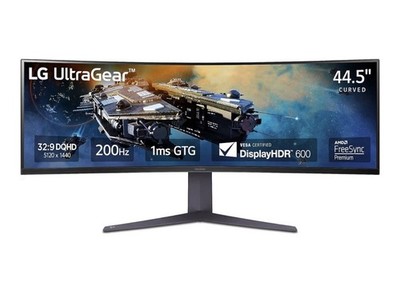 LG 45GR65DCB Ultragear Curved Gaming Monitor 45Inch 32:9 QHD 200Hz 1ms UltraWide