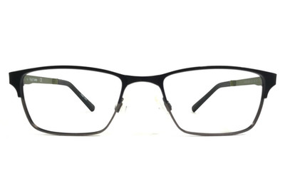 Flexon Kids Eyeglasses Frames ZEUS 001 Black Green Rectangle Full Rim 49-18-135