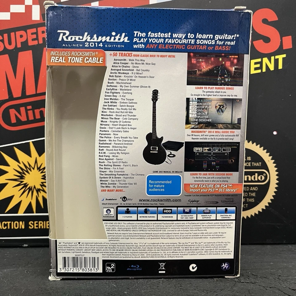 Rocksmith 2014 Edition W. Real Tone Cable Playstation 4 PS4 LIKE NEW FREE POST - Image 3 of 4