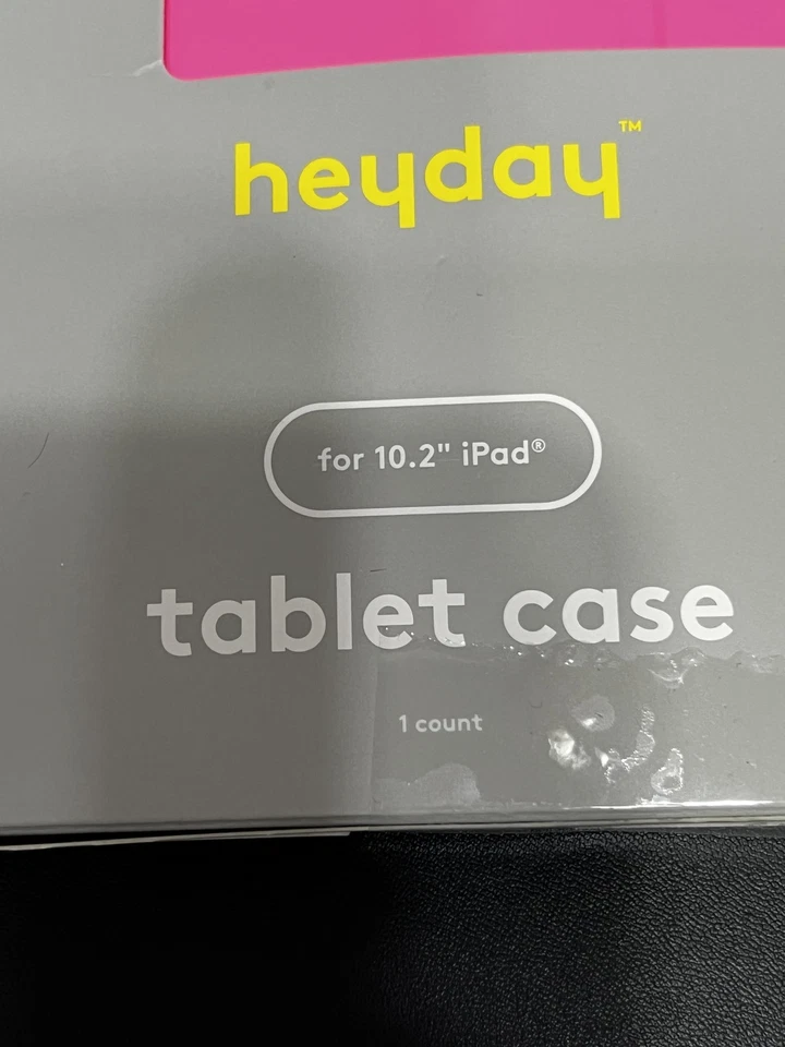 Heyday Tablet Case For 10.2" IPad Neon Pink Tri-Fold Stand Stylus Holder - Image 2 of 4