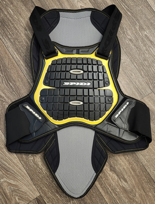Spidi Back Warrior Chest Protector Z118 Z122 Size L Large Black Yellow