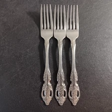 Set Of 3 Vtg SSS by Oneida Renoir-Pembrooke 7 1/4" Stainless Steel Dinner Forks