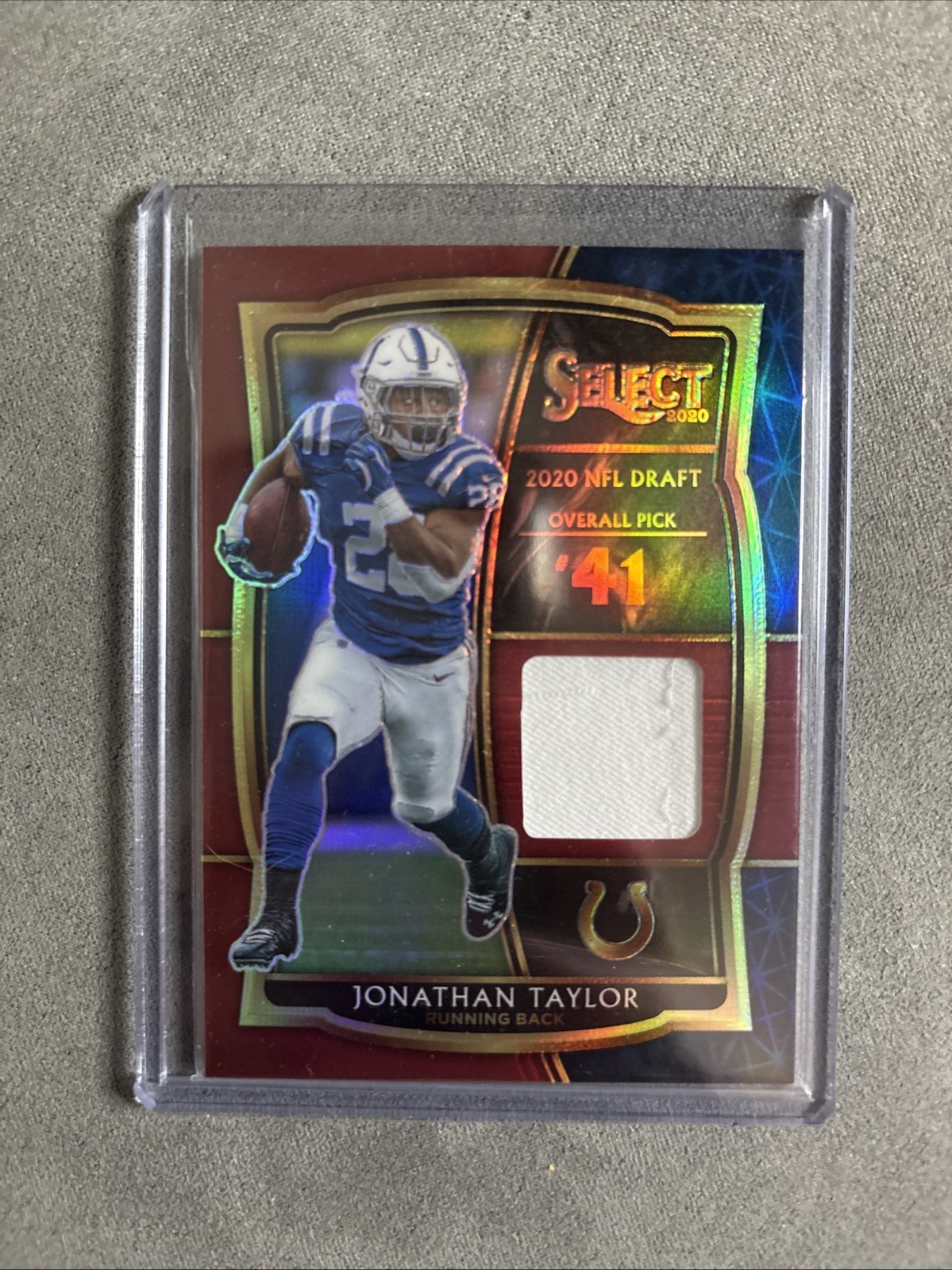 2020 Panini Select - Draft Selections Memorabilia Jonathan Taylor #DS-JTA Red...