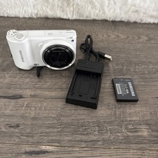 Samsung WB250F 14.2MP Smart Digital Camera w/18x Zoom White tested Excellent