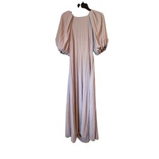 ASOS Design Dress Pastel Lavender Puff 3/4 Sleeve Maxi Formal Wedding Size 10