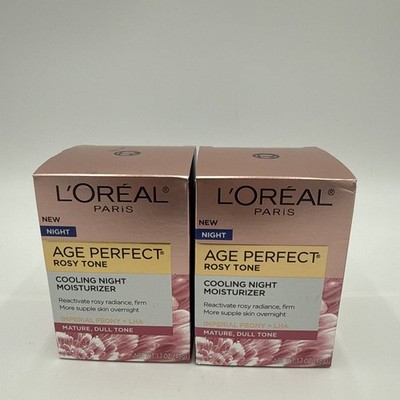 2X Loreal Paris Age Perfect Rosy Tone Cooling Night Moisturizer 1.7 Oz NIB
