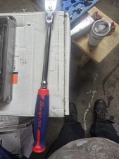 SNAP ON TOOLS USA RED 3/8" Drive Hard Grip Long Flex Head Ratchet FHLFD80A NEW