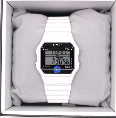 Timex TW2Y13500 Main Street NASA Artemis Digital 36mm White Resin Herrenuhr