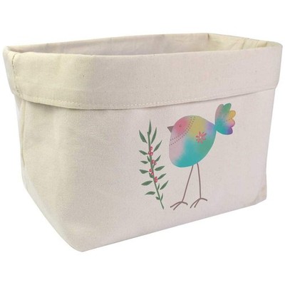 Große Canvas-Organizer/Aufbewahrungstasche ''Vogel und Beeren'' (OR00038407)