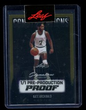 Nate Archibald 2024 Leaf Metal Signature Series 1/1 Pre-Production Proof