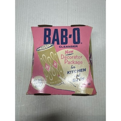 BAB-O Cleaner Cleanser Decorator Package for Kitchen and Bath NOS Gold Can 