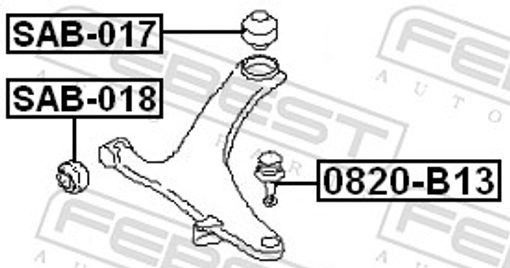 2x ✅Fits FEBEST SAB-017 REAR BUSHING, FRONT CONTROL ARM ⭐UK Seller⭐ - Image 16