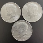 Lot of 3 1964 Kennedy Half Dollars - 90% Silver
