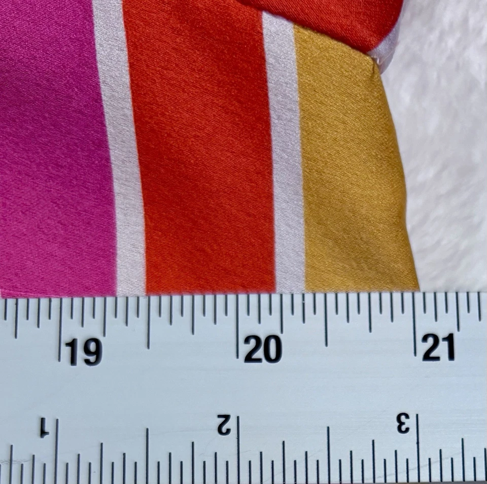 Vestido Trina Turk Multicolor Rayas Mangas 3/4 Largo Forrado Foto 3 de 4