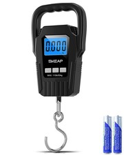 Digital Fish Scale Hanging Scale Fishing Scale, SKEAP 110lb/50kg Luggage Scal...